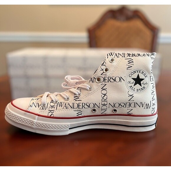 Converse Chuck 70 Hi Grid JW Anderson White Black Insign Mens 9 Sneakers 160808C main image 13